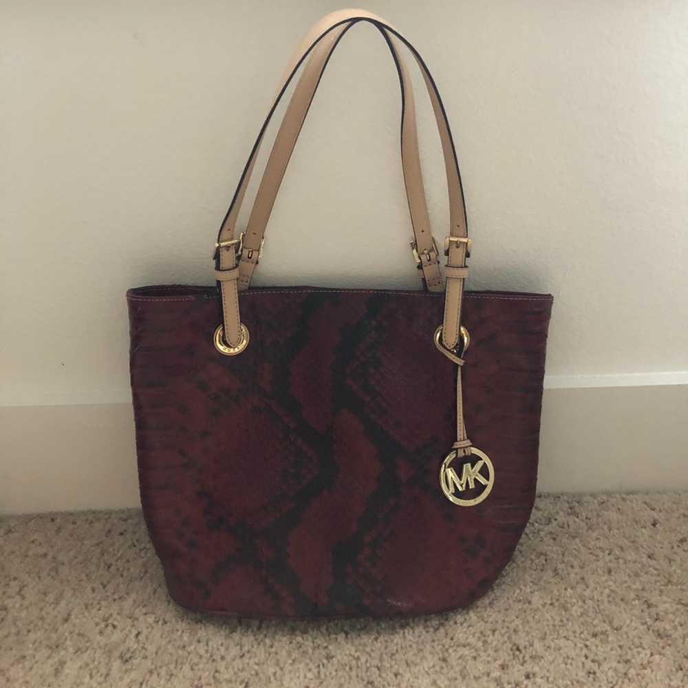 MIchael Kors Bag Black and Red Snakeskin